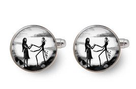 nightmare before christmas,jack and sally,Jack Skellington,Sally cufflinks,gift - £15.17 GBP