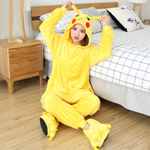 Pikachu Adult Kigurumi Animal Onesies Cartoon Pajama Halloween Cosplay - £20.77 GBP