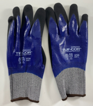 Cordova Tuf Cor Cut Splash Resistant Black Polyester Nitrile Gloves 3726 sz L - £11.07 GBP