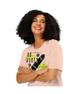 Unisex Organic Ribbed Neck T-Shirt – No Brakes Fraîche Pêche - €47,37 EUR