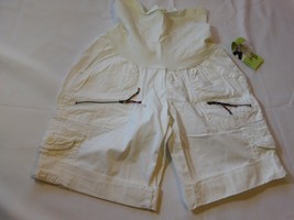 Motherhood Women&#39;s Materinity Shorts Size S small Secret Fit Belly White NWT - £16.45 GBP