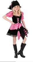 Girls Pink Punk Pirate Ship Buccaneer, Child&#39;s Halloween Dress-up Costume, Small - £9.56 GBP