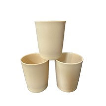 Tupperware Tumblers VTG Yellow Gold 6 oz. Kids Juice Cups Set of 3 #1251 Cabin - $12.87