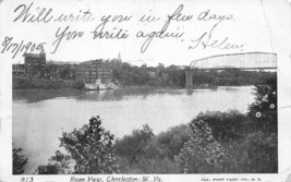 Charleston West Virginia~River VIEW~1905 Postcard - £6.33 GBP