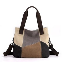 Canvas Bag New Women&#39;s Canvas One Shoulder Tote Bag Fashionable Pattern Crossbod - £45.82 GBP