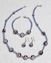 Smithsonian Sparkling Blues Murano Jewelry Set - £80.41 GBP