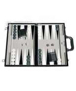 Open Box! 15&quot; Middleton Games Backgammon Set - Grey Velvet Field - $75.22 CAD