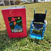 Retired AMERICAN GIRL Doll Today Blue Metal Wheelchair - $452.96 MXN
