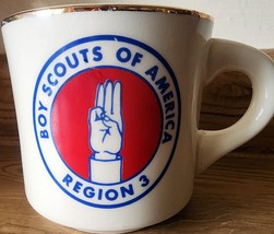 Vintage Boy Scouts of America  Region 3 Ceramic Mug Cup BSA See Pictures - $9.49
