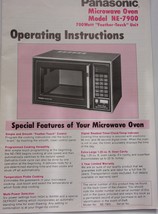 vVintage Panasonic Microwave Oven Model NE 7900 Operating Instructions Booklet - £3.73 GBP