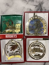 4 NEW 24k Brass Ornament Statue Of Liberty Hersheys Train Ellis Island Bermuda - £7.93 GBP