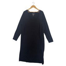 Torrid Super Soft Rib Dress Womens 3XL Black Long Sleeve Midi Stretch Po... - $462.49 MXN