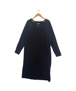 Torrid Super Soft Rib Dress Womens 3XL Black Long Sleeve Midi Stretch Po... - $34.71 CAD
