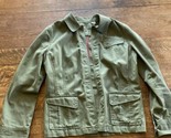 Caribbean Joe Women&#39;s Olive Army Green Long Sleeve Jacket Medium - £22.10 GBP