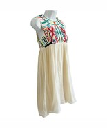 Anthropologie Gryphon Sleeveless Tapestry Cream Embroidered Dress size S... - $52.56 CAD
