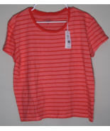 Vineyard Vines Women&#39;s Medium Papaya Punch Striped Surftee Shirt Tee Cot... - $24.75