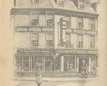 Union Oyster House Menu Boston Massachusetts 1826 - 1948 + Linen Postcard - £58.66 GBP