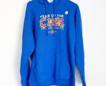 NEW Chicago Cubs Fanatics Mens MLB World Series 2016 Blue Hoodie L - £23.59 GBP