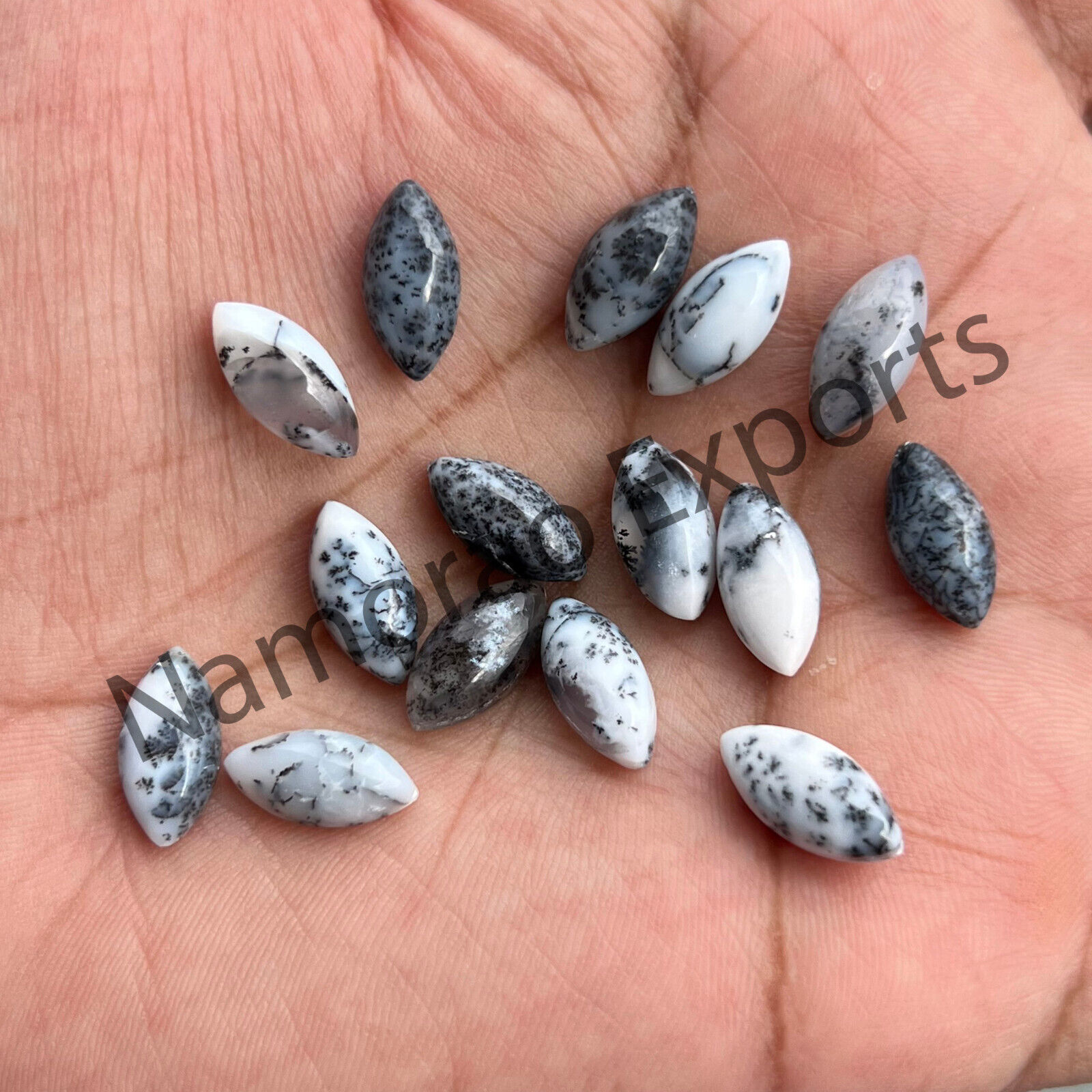 Primary image for 5x10 mm Marquise Natural Dendrite Opal Cabochon Loose Gemstone Lot