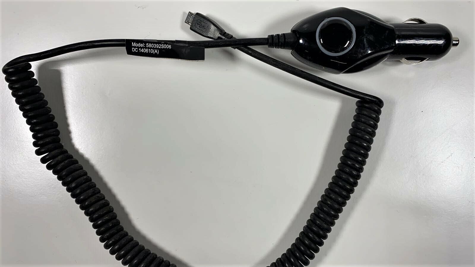 Universal Coiled Car charger with Micro-USB Connector - Black - $7.93