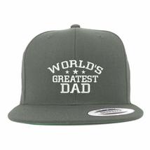 Trendy Apparel Shop Flexfit XXL World&#39;s Greatest Dad Embroidered Structured Flat - £19.97 GBP+