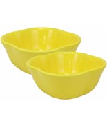Ebros Ceramic Yellow Bell Pepper 12oz Bowl Condiments Container SET OF 2 - $38.02 CAD