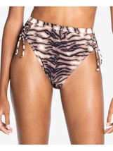 RACHEL ROY Women&#39;s Brown Tiger High Waist Bikini Bottoms Size L Side Tie... - £27.14 GBP