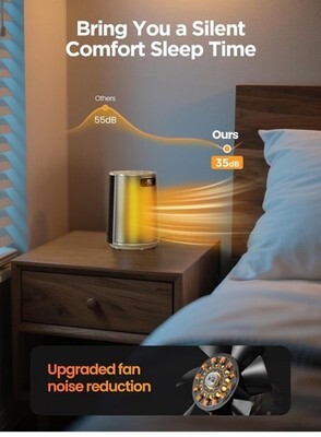 Space Heater, Electric Portable Heaters for Indoor Use with Thermostat and Remot Item image 6
