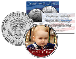 PRINCE GEORGE * 1st Birthday * 2014 JFK Half Dollar US Colorized Coin RO... - $12.95