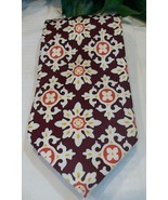 Vera Bradley Baekgaard Silk Neck Tie Necktie Medallion Unisex Gender Neu... - $16.00