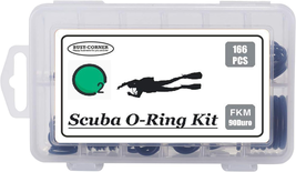 166-Piece Scuba O-Ring Kit – Rubber Rings for Diving Gear &amp; Tanks - $32.31 CAD