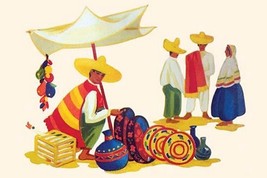 Mexican Basket Merchant - Art Print - £17.63 GBP+