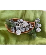 Silver painted Pinecones , pinecones , basket or bowl filler, garland, organic  - $12.00