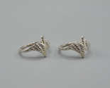 Sterling Silver Angel Wings Ring Matching Set of 2 Size 9 2.56g NVC 9 925 - $33.73