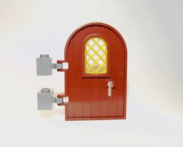 Round Wooden Door Construction piece Custom Minifigure - £2.39 GBP