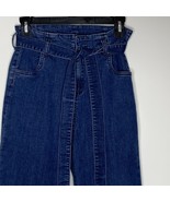 Lulus Jeans High Waisted Dark Wash Denim Women&#39;s Medium Wide Leg LAST CALL - £11.04 GBP