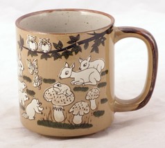 Coffee Cup Nature Theme rabbits owls butterflies deer raccoons mushrooms... - $7.50