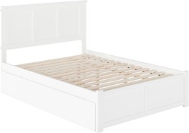 AFI Madison Platform Bed with Flat Panel Footboard and Turbo Charger with Twin - £573.65 GBP