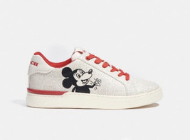 Nib Coach Disney X Mickey Mouse Keith Haring Clip Low Top Sneakers Shoes - £127.39 GBP