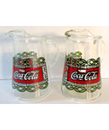 Pair of Vintage 1970s Coca-Cola Green Tiffany 80 ounce Glass Pitchers - $95.06 CAD