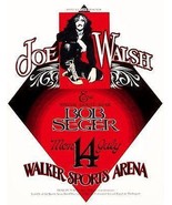 Joe Walsh - Bob Seger - 1975 - Walker Sports Arena - Concert Poster Magnet - £9.58 GBP