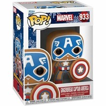 NEW SEALED 2021 Funko Pop Figure Marvel Holiday Gingerbread Captain America - £15.81 GBP