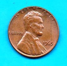 1965 Lincoln Memorial Penny - Circulated  About XF - $0.01