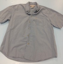 Columbia Sportswear Short Sleeve Men&#39;s Shirt Size XL Blue Striped - £10.16 GBP