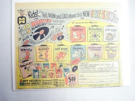 1975 Color Ad Harvey Records Casper, Richie Rich, Sad Sack, Wendy, Hot S... - $7.99