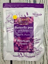 Butterfly pea flower tea 30 tea bags for gift Gluten Free Vegan Natural colors - £12.85 GBP