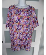 Lularoe Irma Disney Purple Mickey Mouse Print Size M Women&#39;s - $31.31 CAD