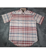 Vintage Tommy Hilfiger Shirt Men&#39;s Plaid Button Down Short Sleeve Size M... - £10.98 GBP