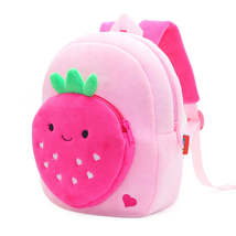 Anykidz 3D  Pink Strawberry Kids School Backpack Cute Cartoon Animal Style Child - £33.17 GBP