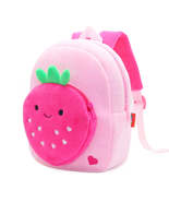 Anykidz 3D  Pink Strawberry Kids School Backpack Cute Cartoon Animal Sty... - £32.78 GBP